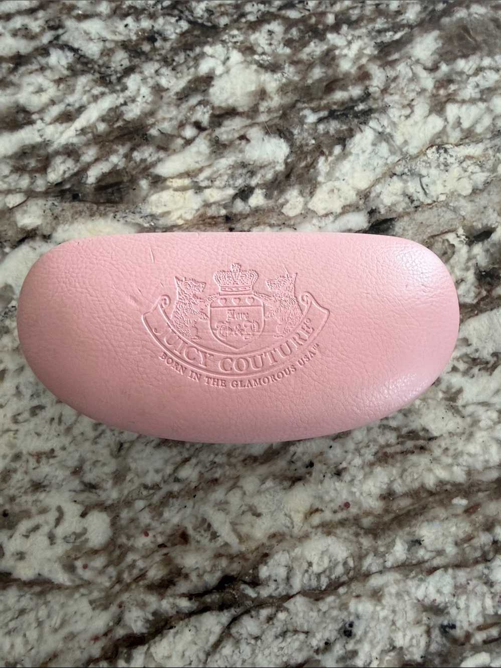 Juicy Couture Light Pink Embossed Sunglasses Case